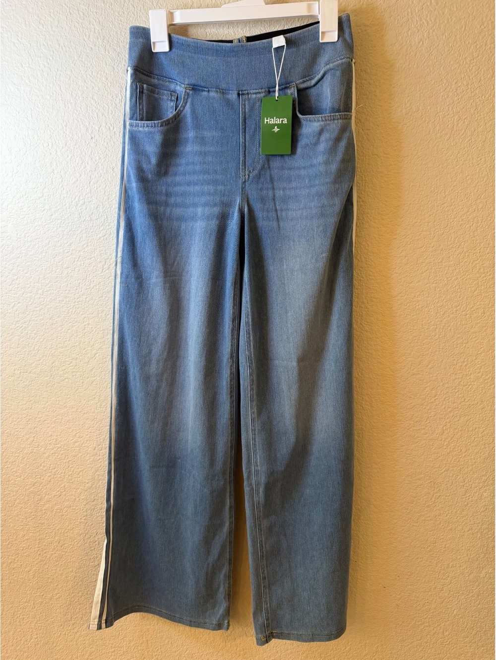 Halara Medium Regular Side Stripe Wide Leg Denim